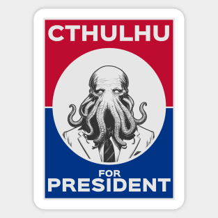 Cthulhu For President USA 2024 Election Red Blue #2 Sticker